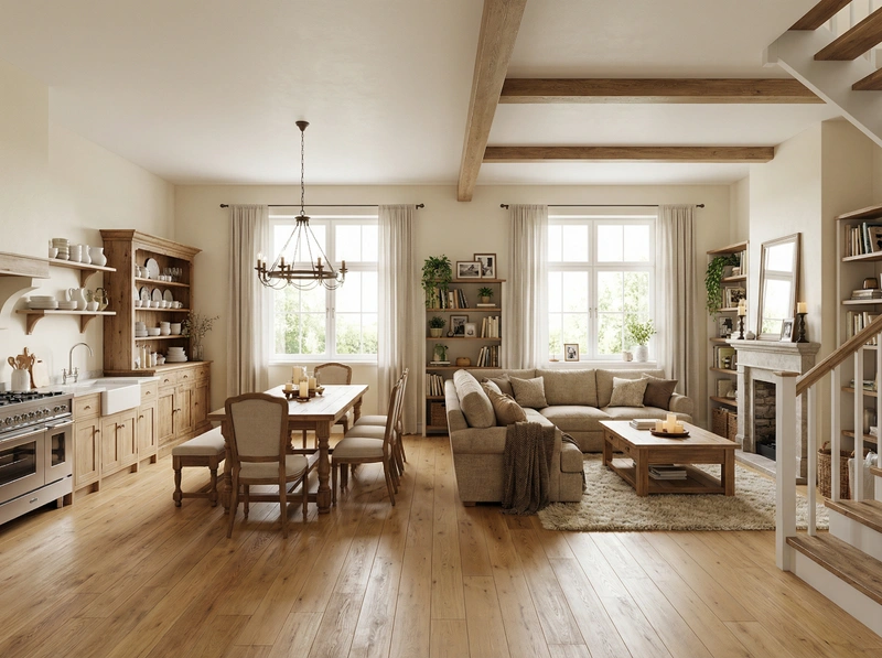 Дизайн интерьера в стиле Хюгге — Гостиная от нейросети RoomGPT