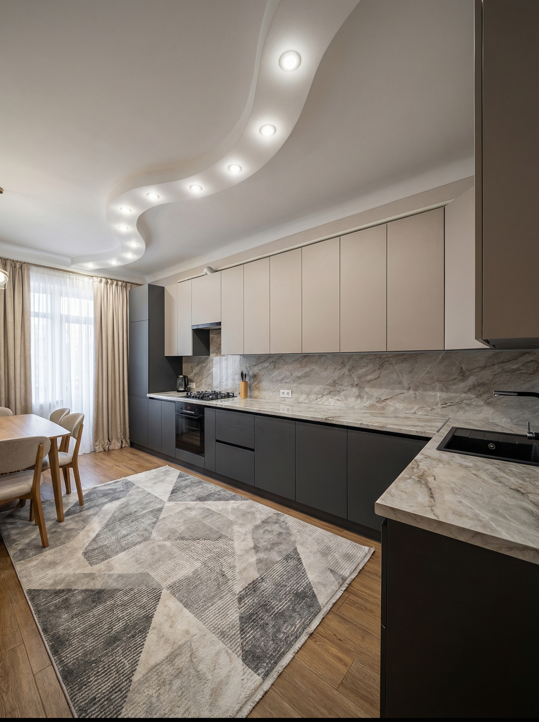 Дизайн кухни в стиле Минимализм — фото интерьера от нейросети RoomGPT