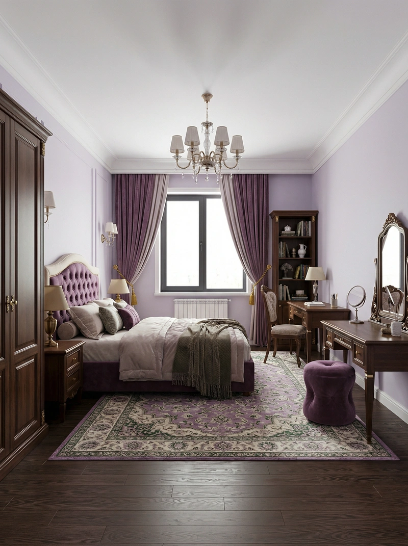 Дизайн интерьера в стиле Классика — Спальня от нейросети RoomGPT