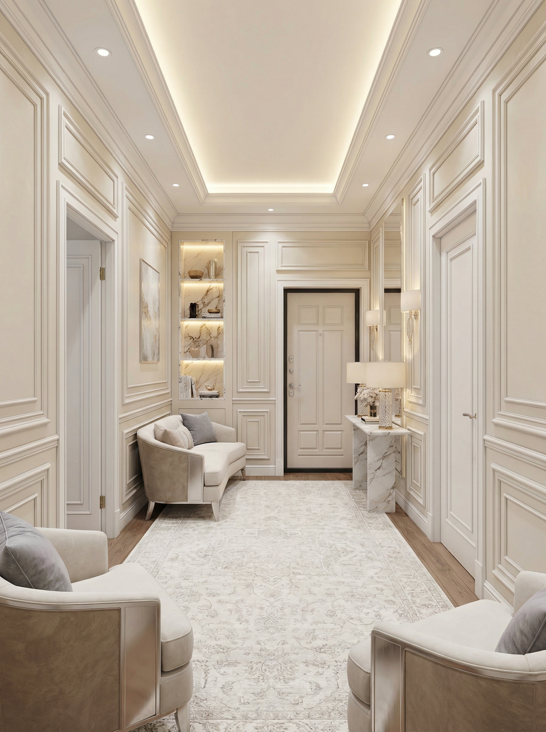 Дизайн гостиной в стиле Классика — фото интерьера от нейросети RoomGPT