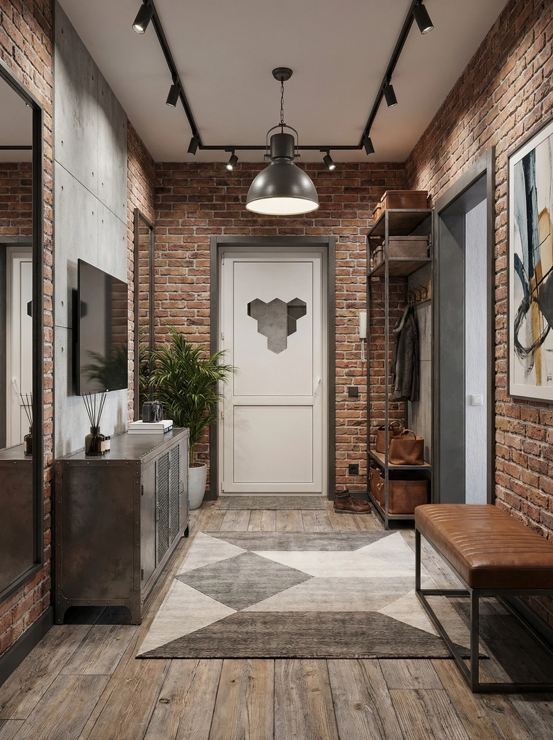 Дизайн интерьера в стиле Лофт — Гостиная от нейросети RoomGPT