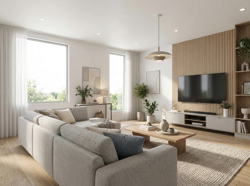 Дизайн интерьера в стиле Сканди — Гостиная от нейросети RoomGPT