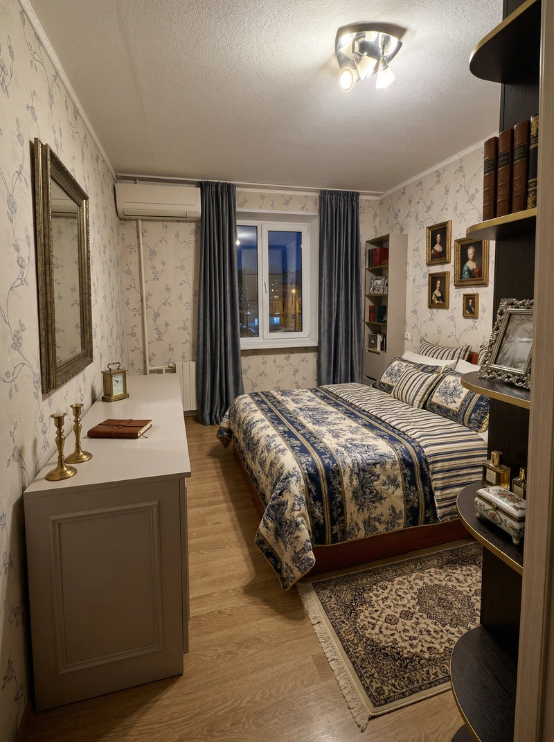 Дизайн интерьера в стиле Классика — Спальня от нейросети RoomGPT