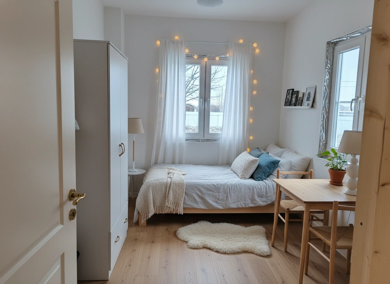 Дизайн интерьера в стиле Хюгге — Спальня от нейросети RoomGPT