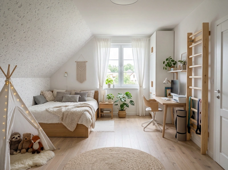 Дизайн детской в стиле Хюгге — фото интерьера от нейросети RoomGPT