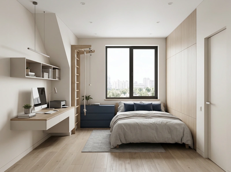 Дизайн интерьера в стиле Минимализм — Детская от нейросети RoomGPT