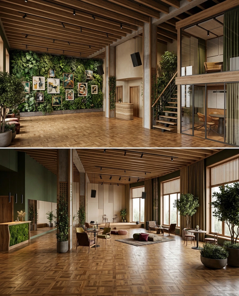 Дизайн интерьера в стиле Эклектика — Гостиная от нейросети RoomGPT