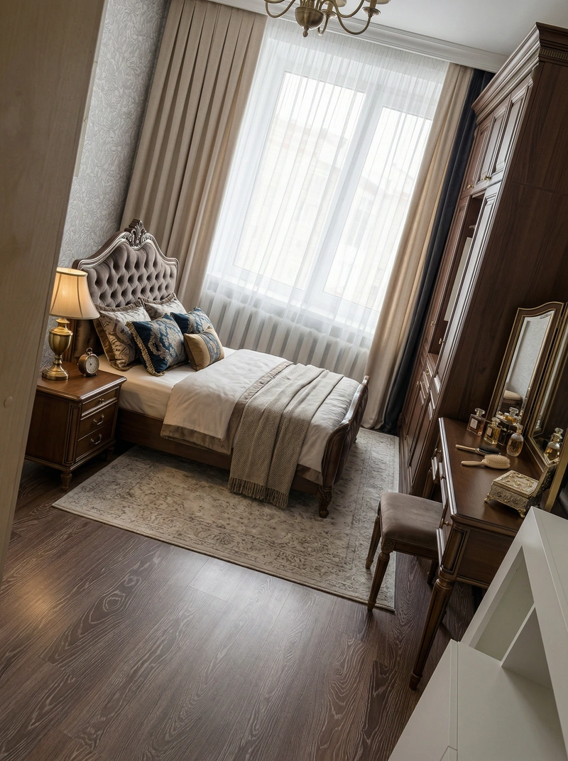 Дизайн интерьера в стиле Классика — Спальня от нейросети RoomGPT