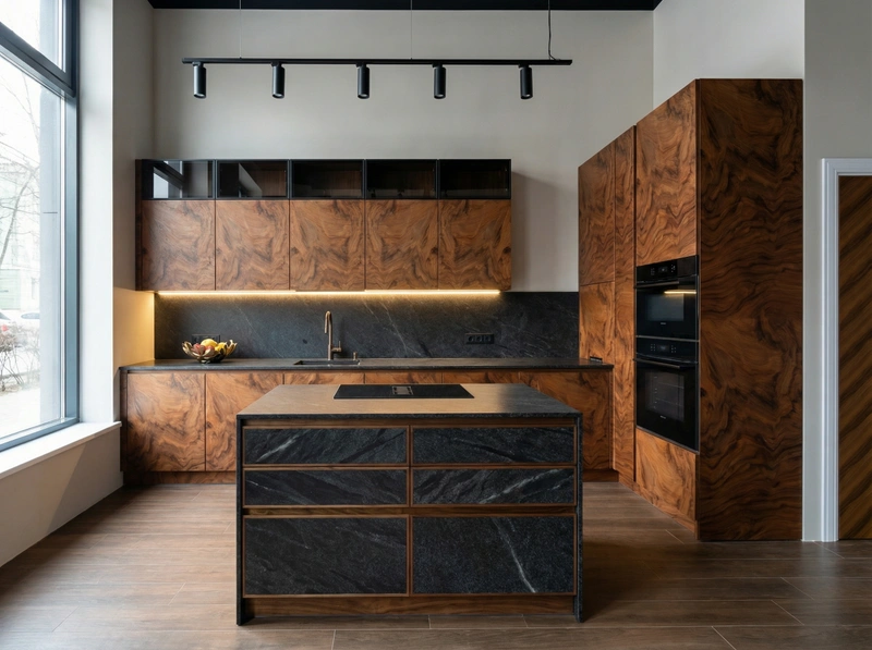 Дизайн кухни в стиле Контемпорари — фото интерьера от нейросети RoomGPT