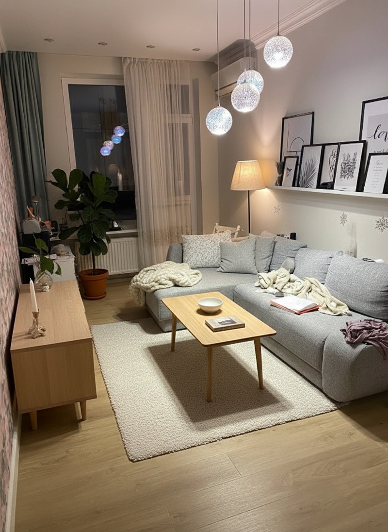 Дизайн интерьера в стиле Хюгге — Гостиная от нейросети RoomGPT