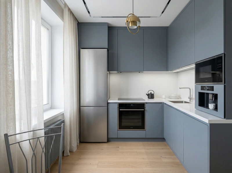 Дизайн кухни в стиле Минимализм — фото интерьера от нейросети RoomGPT