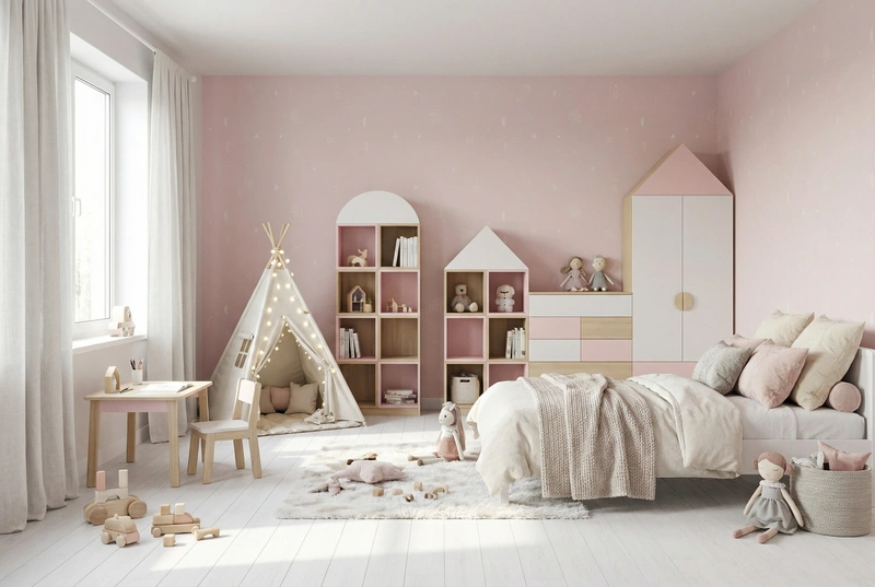 Дизайн интерьера в стиле Хюгге — Детская от нейросети RoomGPT