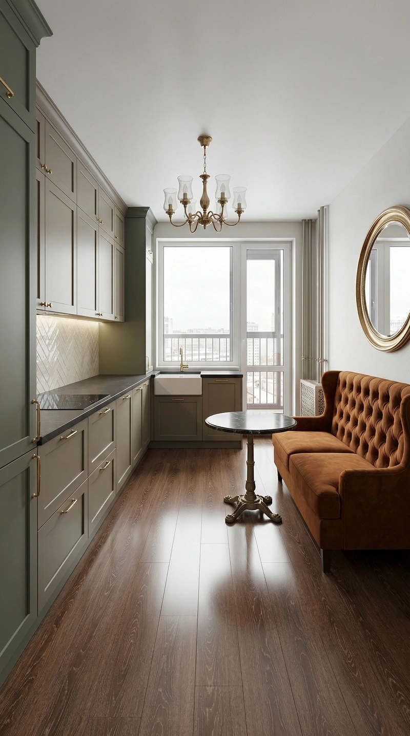 Дизайн интерьера в стиле Классика — Кухня от нейросети RoomGPT