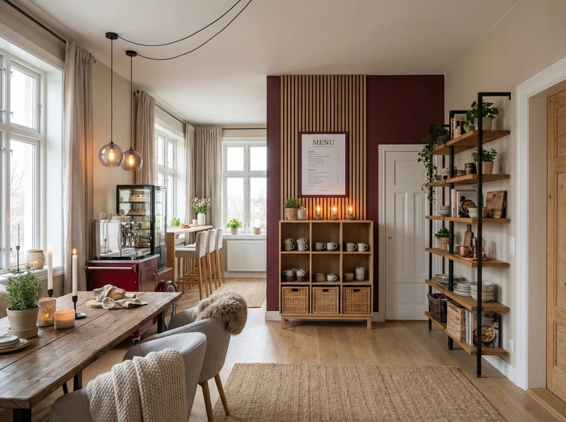 Дизайн интерьера в стиле Хюгге — Кухня от нейросети RoomGPT