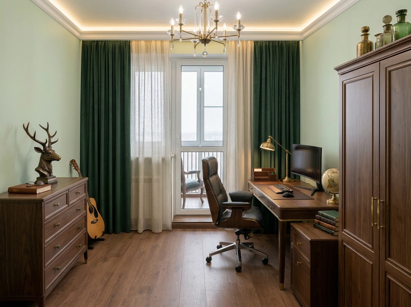 Дизайн спальни в стиле Классика — фото интерьера от нейросети RoomGPT