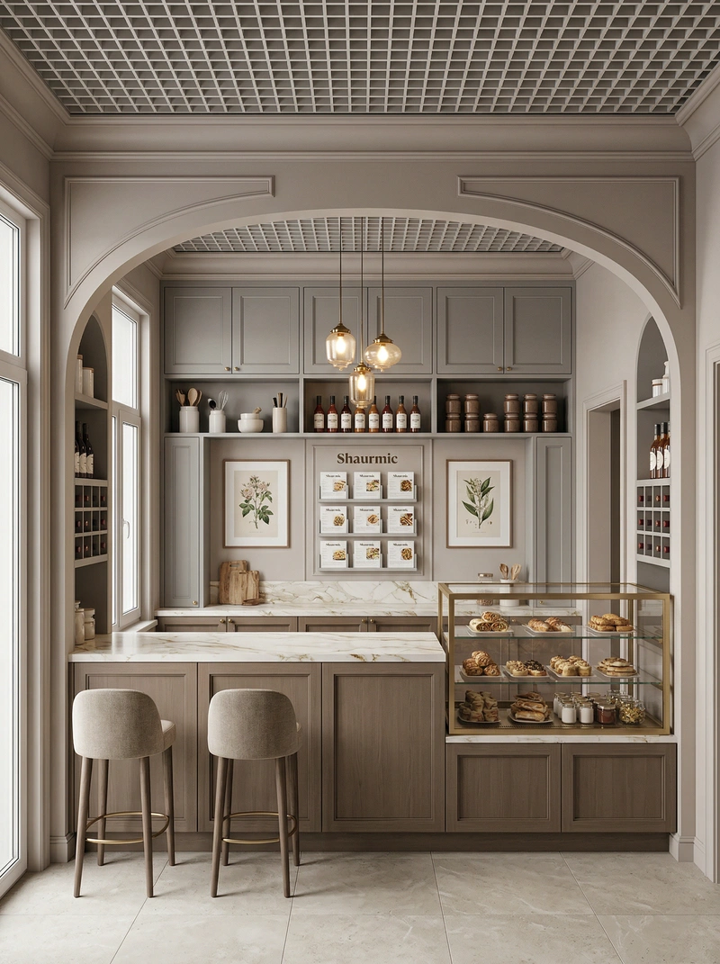 Дизайн интерьера в стиле Классика — Кухня от нейросети RoomGPT