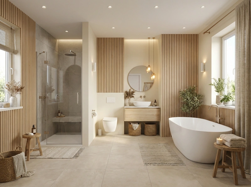 Дизайн интерьера в стиле Хюгге — Ванная от нейросети RoomGPT