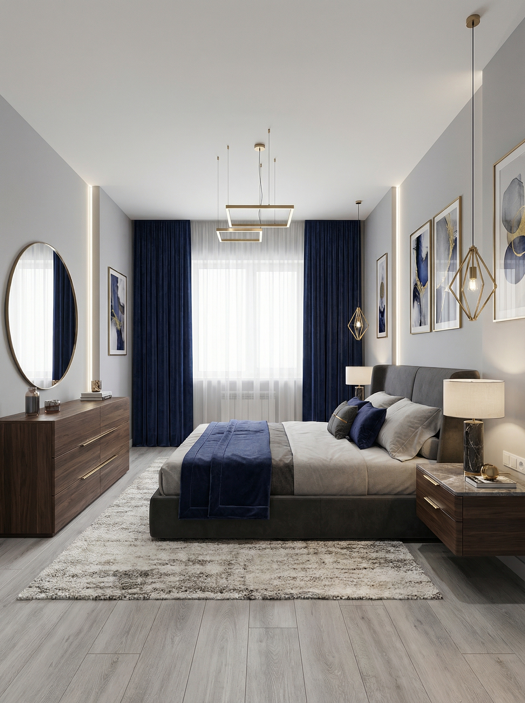 Дизайн спальни в стиле Минимализм — фото интерьера от нейросети RoomGPT