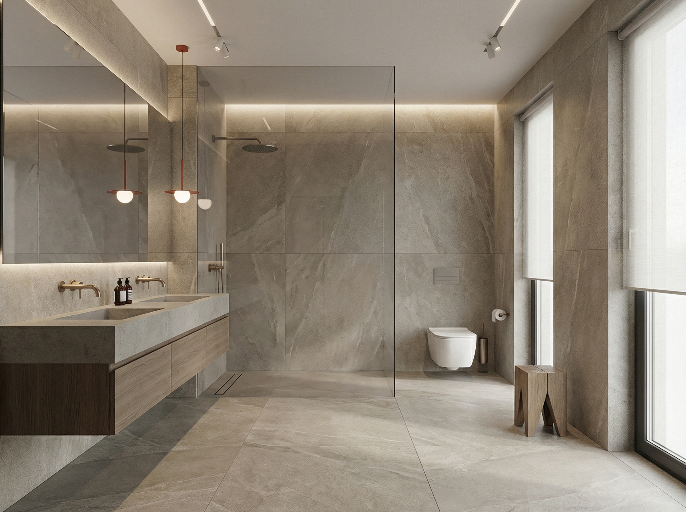 Дизайн ванной в стиле Минимализм — фото интерьера от нейросети RoomGPT