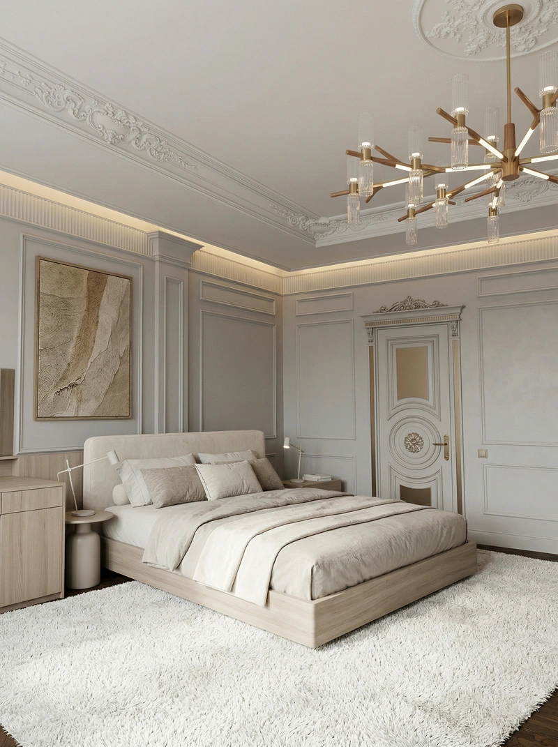 Дизайн спальни в стиле Japandi — фото интерьера от нейросети RoomGPT