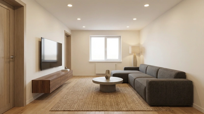 Дизайн интерьера в стиле Минимализм — Гостиная от нейросети RoomGPT