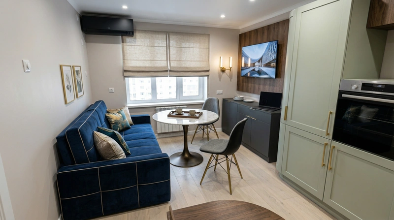 Дизайн кухни в стиле Контемпорари — фото интерьера от нейросети RoomGPT