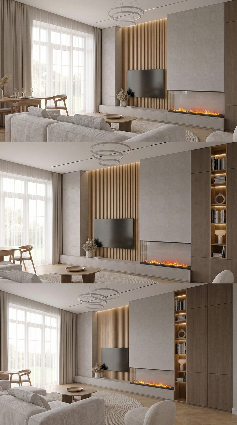 Дизайн гостиной в стиле Контемпорари — фото интерьера от нейросети RoomGPT