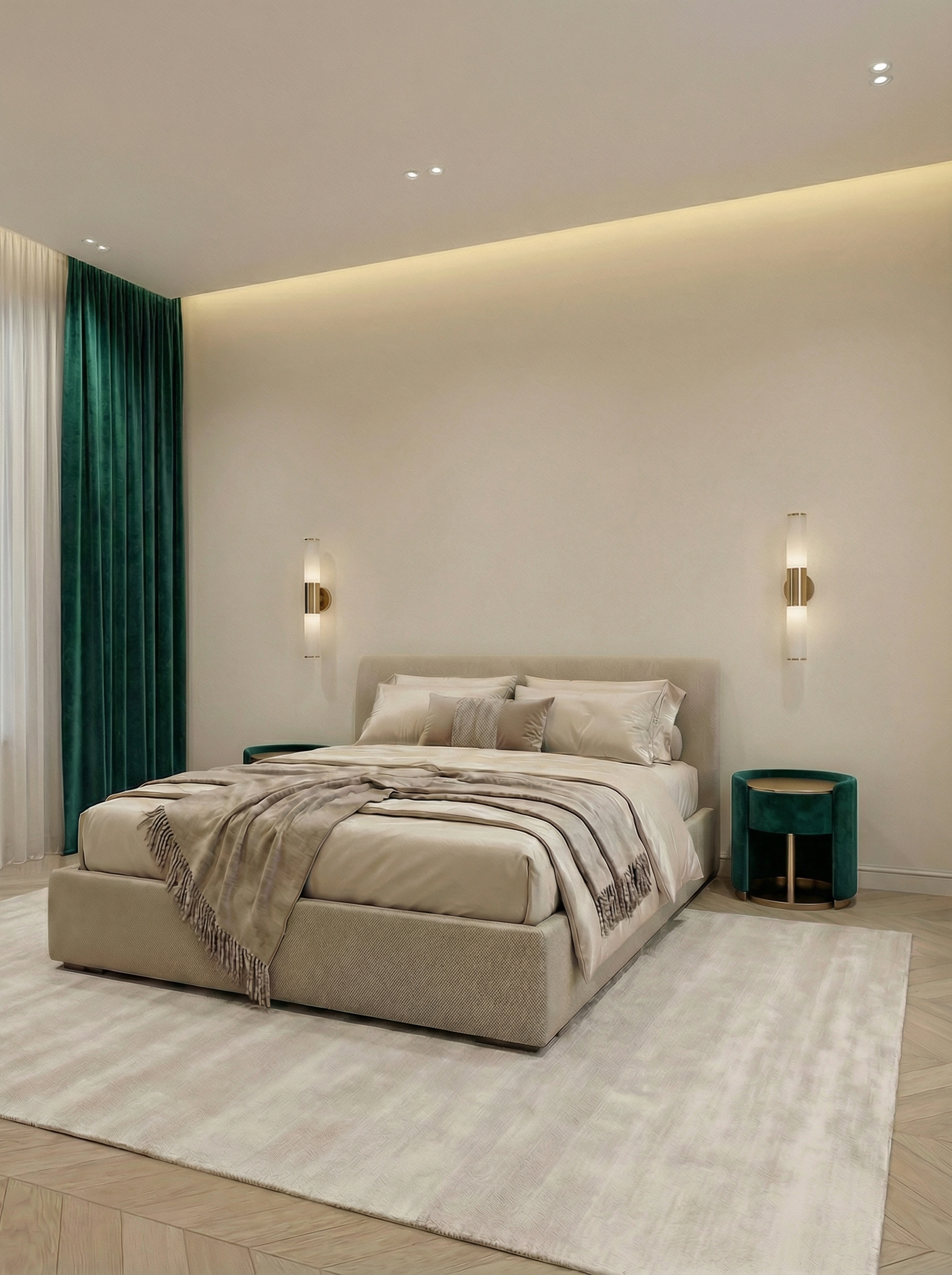 Дизайн спальни в стиле Классика — фото интерьера от нейросети RoomGPT