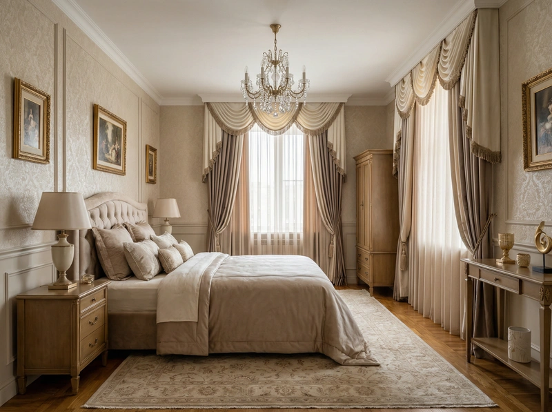 Дизайн интерьера в стиле Классика — Спальня от нейросети RoomGPT
