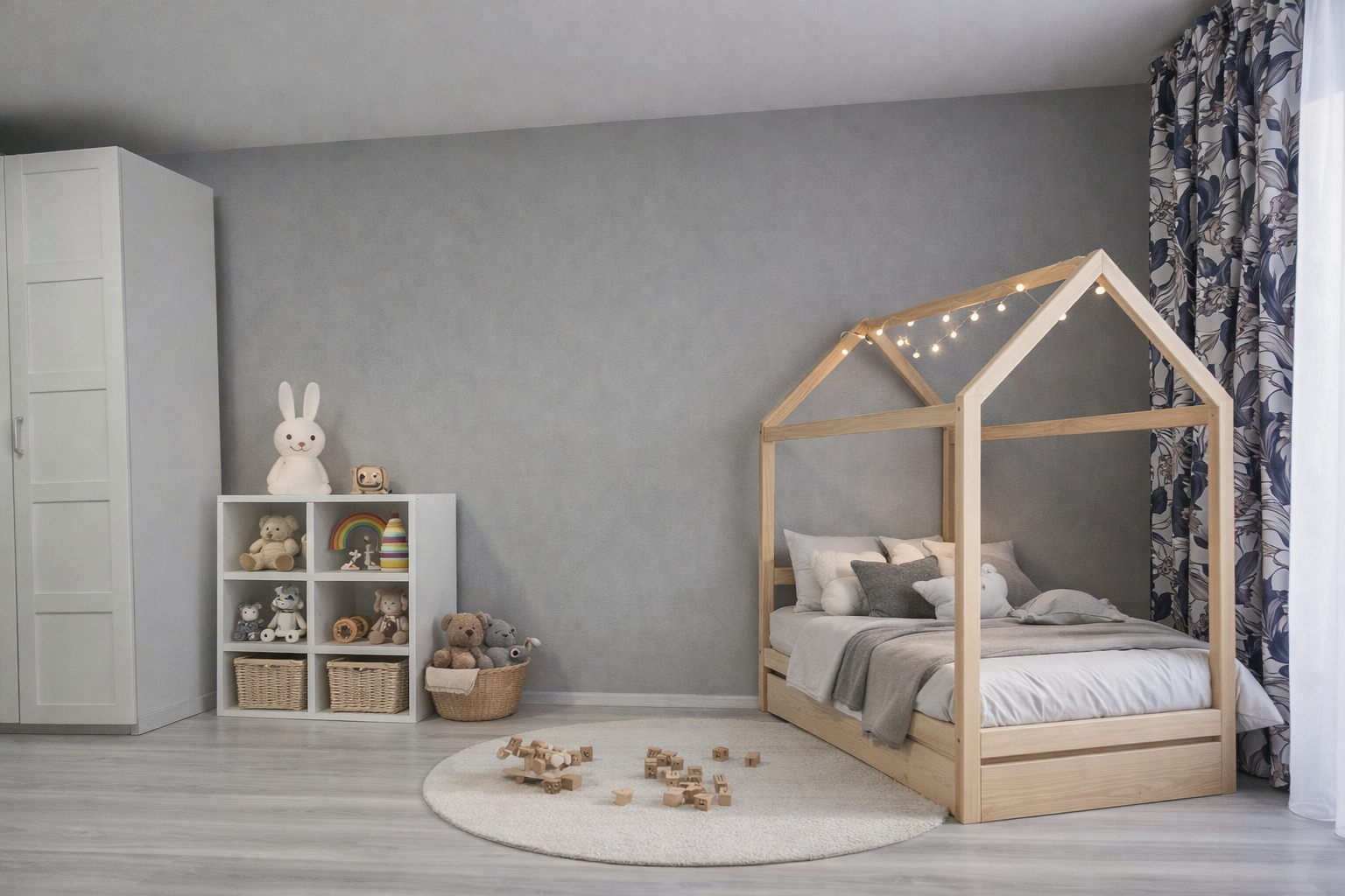 Дизайн детской в стиле Минимализм — фото интерьера от нейросети RoomGPT