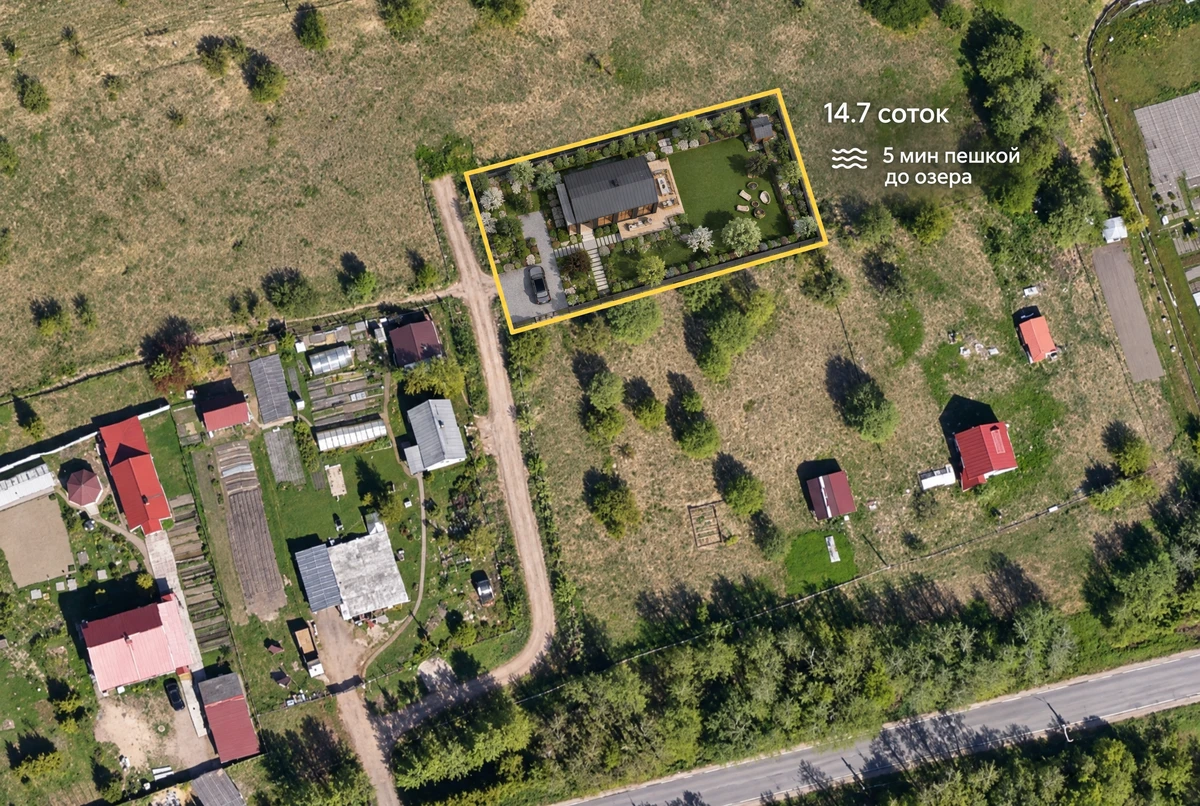 Ландшафтный дизайн в стиле Сканди — Участок от нейросети RoomGPT