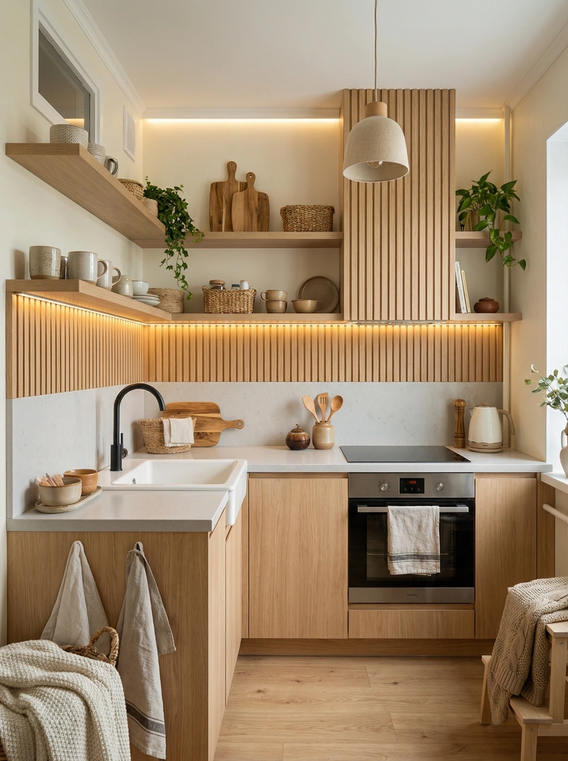 Дизайн интерьера в стиле Хюгге — Кухня от нейросети RoomGPT