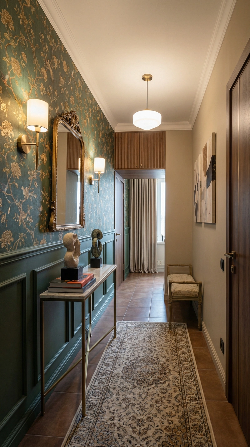 Дизайн интерьера в стиле Эклектика — Прихожая от нейросети RoomGPT