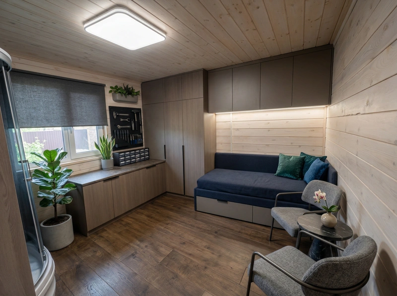 Дизайн гостиной в стиле Контемпорари — фото интерьера от нейросети RoomGPT