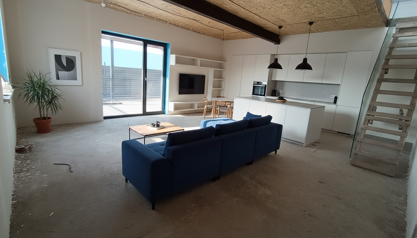 Дизайн гостиной в стиле Минимализм — фото интерьера от нейросети RoomGPT