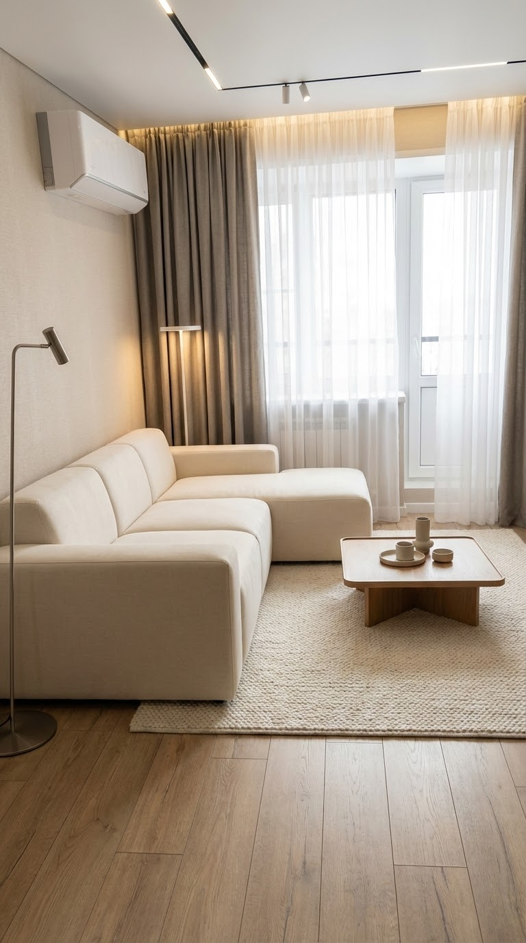 Дизайн гостиной в стиле Минимализм — фото интерьера от нейросети RoomGPT