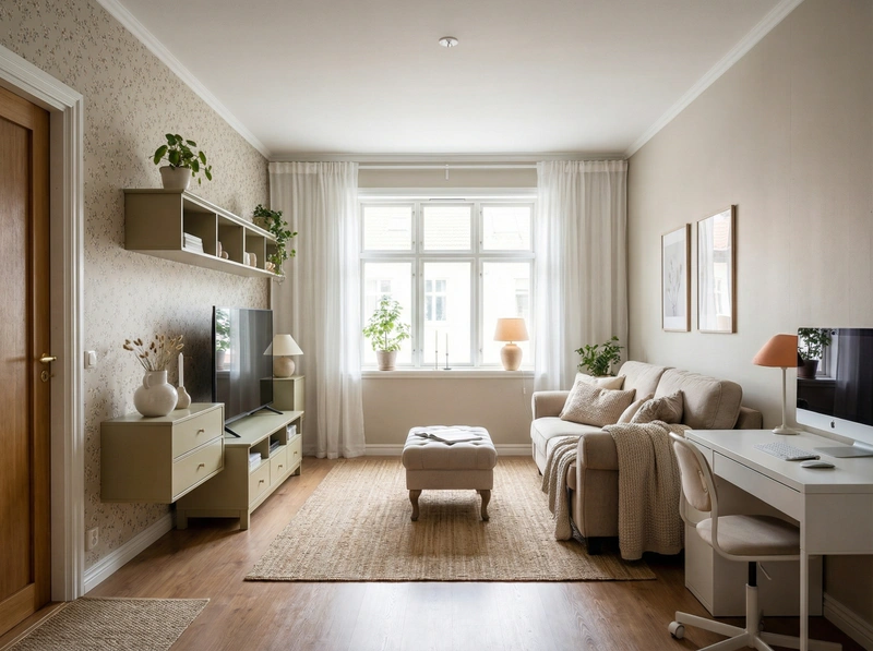 Дизайн интерьера в стиле Хюгге — Гостиная от нейросети RoomGPT