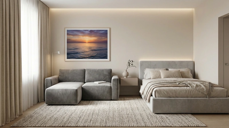 Дизайн интерьера в стиле Минимализм — Гостиная от нейросети RoomGPT