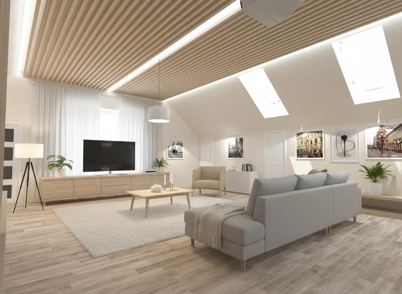 Дизайн интерьера в стиле Хюгге — Гостиная от нейросети RoomGPT