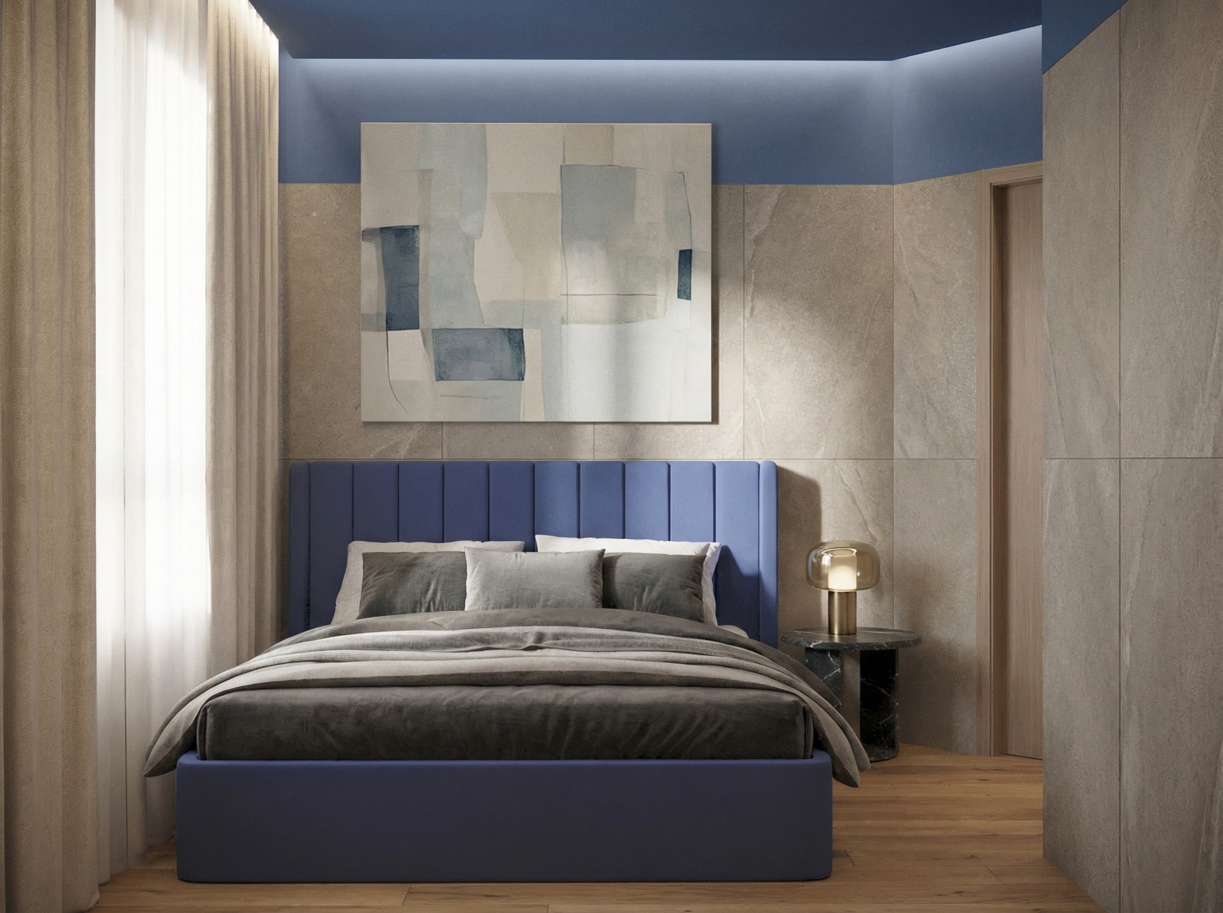 Дизайн спальни в стиле Минимализм — фото интерьера от нейросети RoomGPT