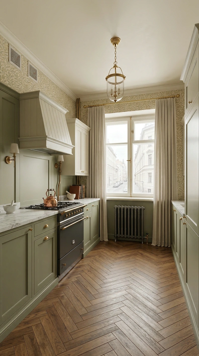 Дизайн интерьера в стиле Классика — Кухня от нейросети RoomGPT