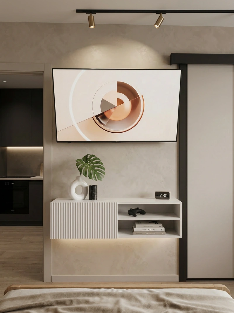 Дизайн интерьера в стиле Минимализм — Гостиная от нейросети RoomGPT