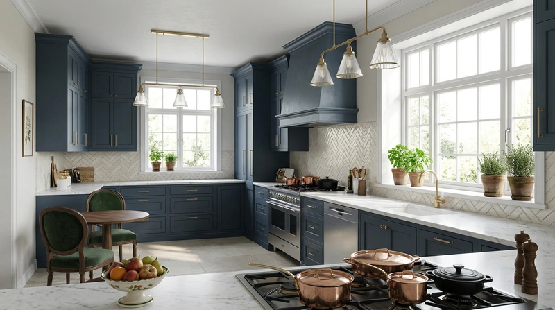 Дизайн интерьера в стиле Классика — Кухня от нейросети RoomGPT