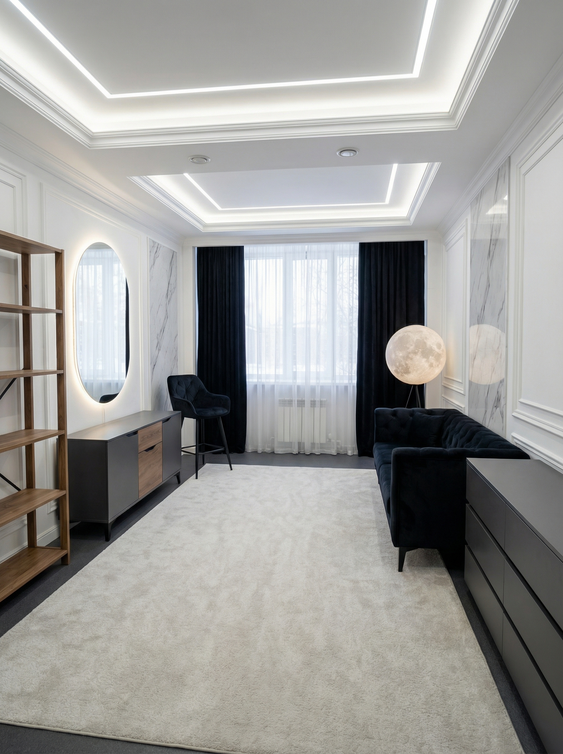 Дизайн гостиной в стиле Классика — фото интерьера от нейросети RoomGPT