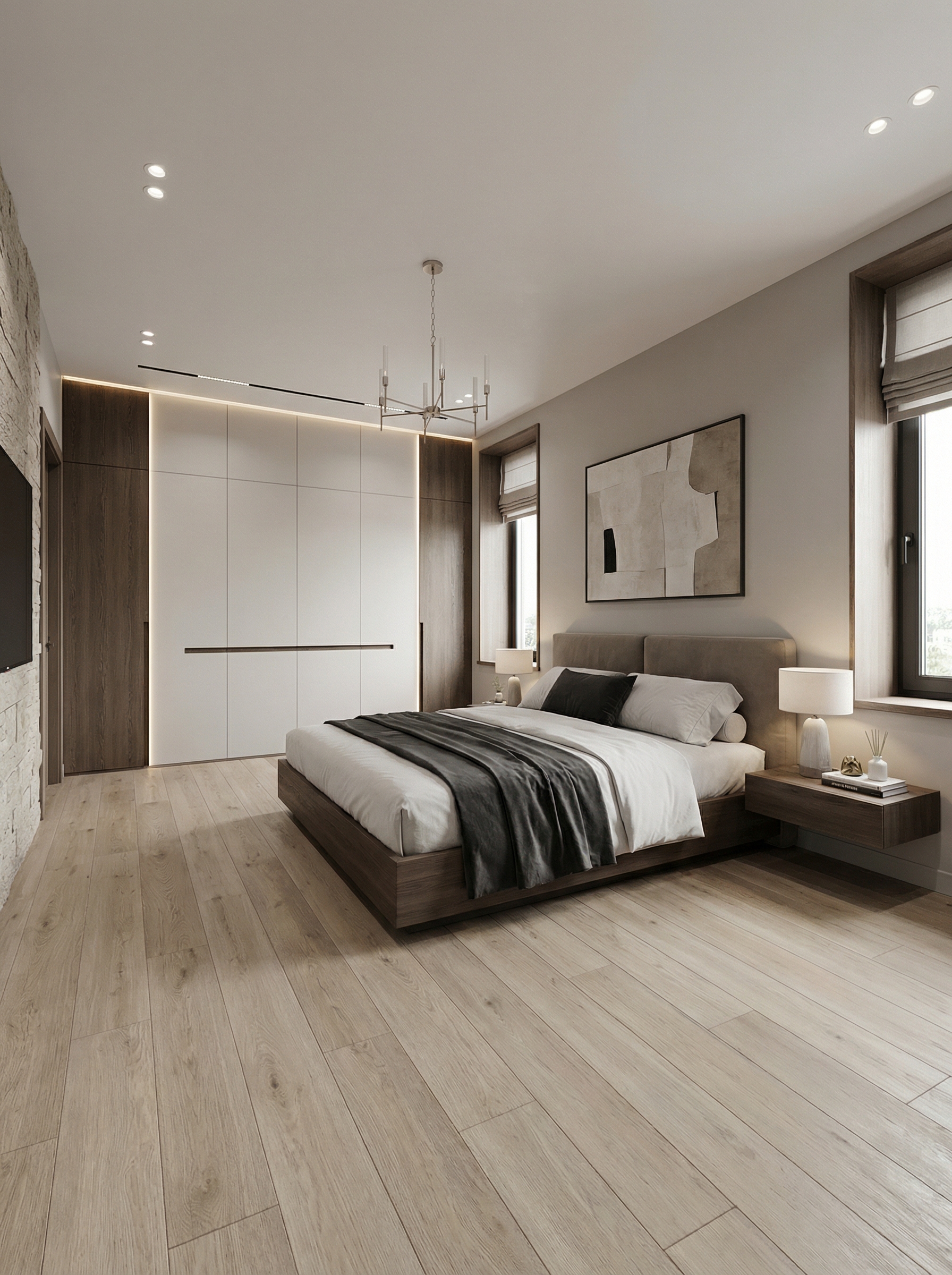 Дизайн спальни в стиле Минимализм — фото интерьера от нейросети RoomGPT