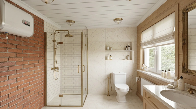 Дизайн интерьера в стиле Классика — Ванная от нейросети RoomGPT