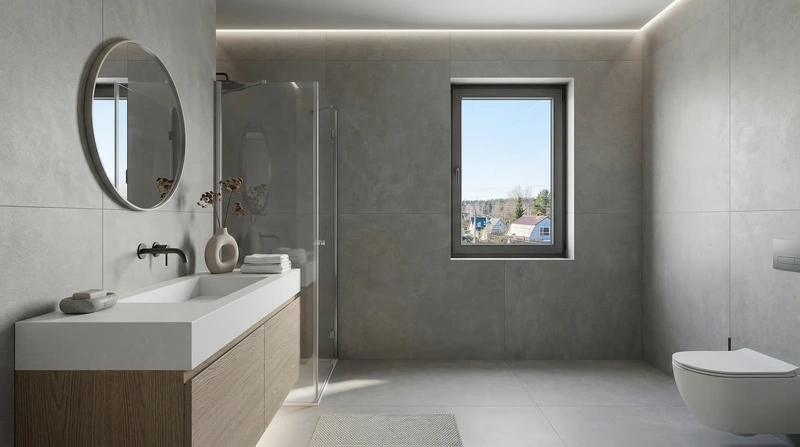 Дизайн интерьера в стиле Минимализм — Ванная от нейросети RoomGPT