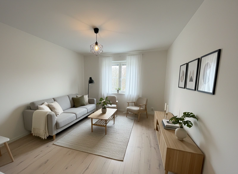 Дизайн интерьера в стиле Хюгге — Гостиная от нейросети RoomGPT