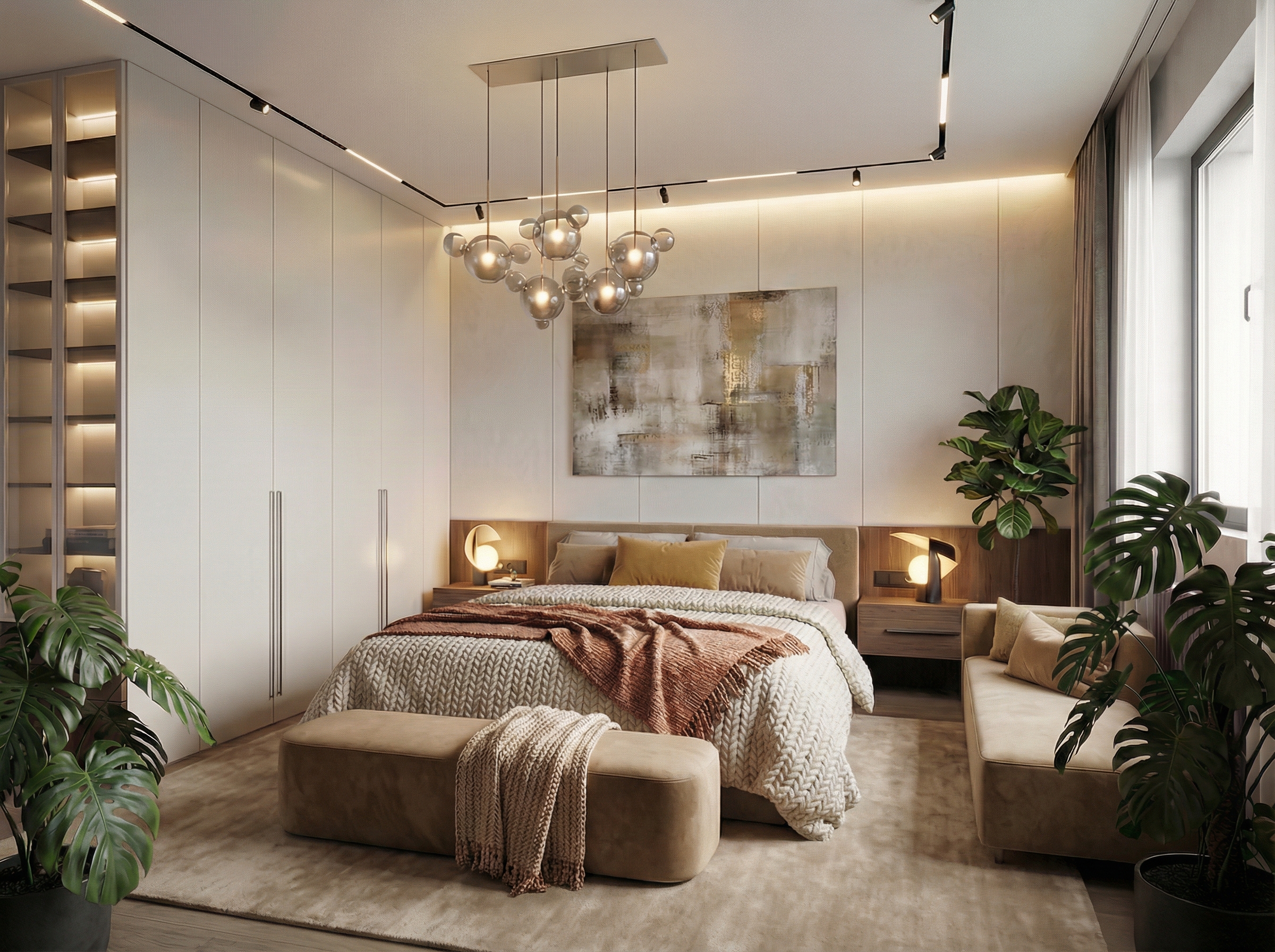 Дизайн спальни в стиле Минимализм — фото интерьера от нейросети RoomGPT