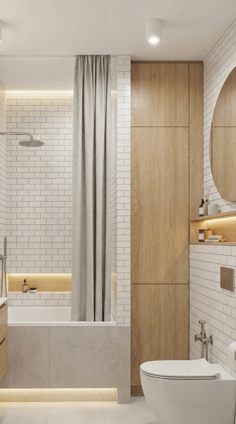 Дизайн интерьера в стиле Сканди — Ванная от нейросети RoomGPT